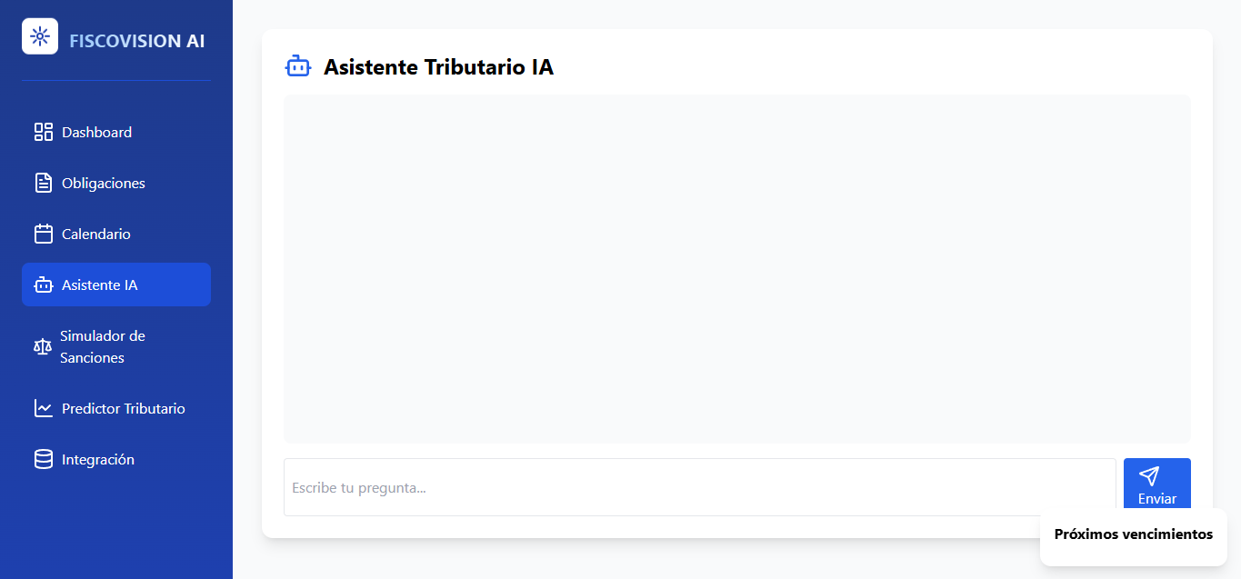 Screenshot of Fiscovision AI assistant