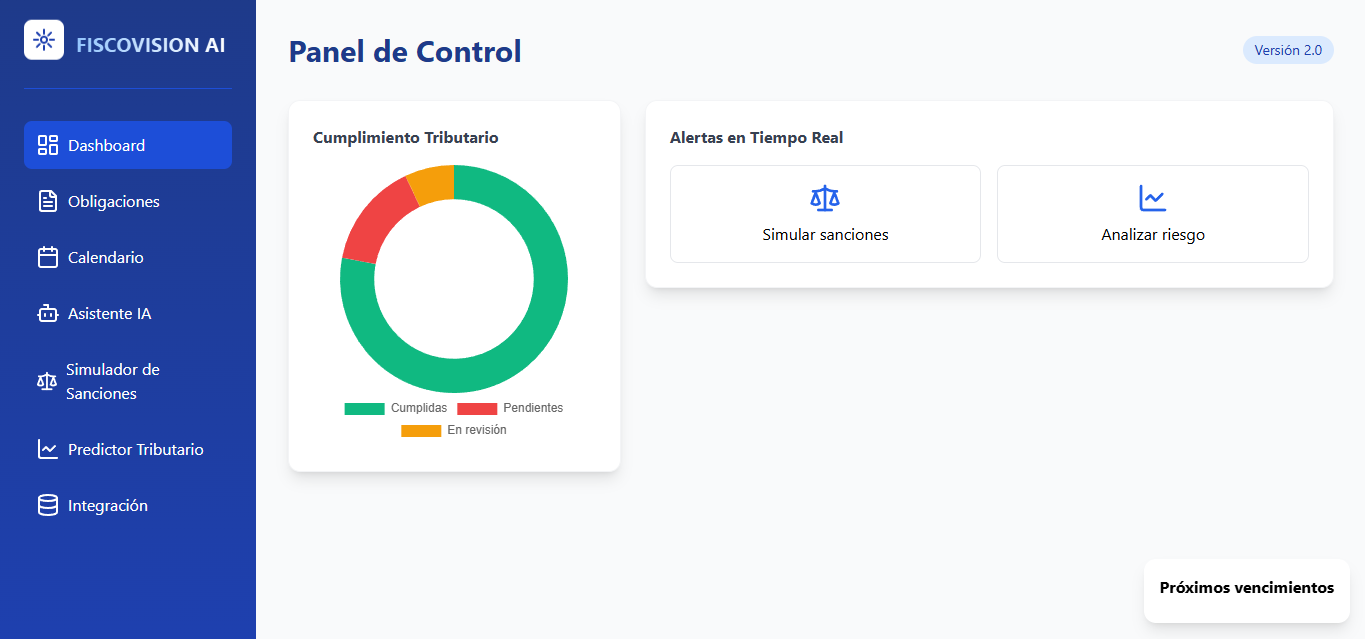 Screenshot of Fiscovision AI home page